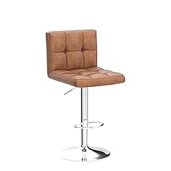 Yaheetech Bar Stools Set of 4, PU Leather Swivel