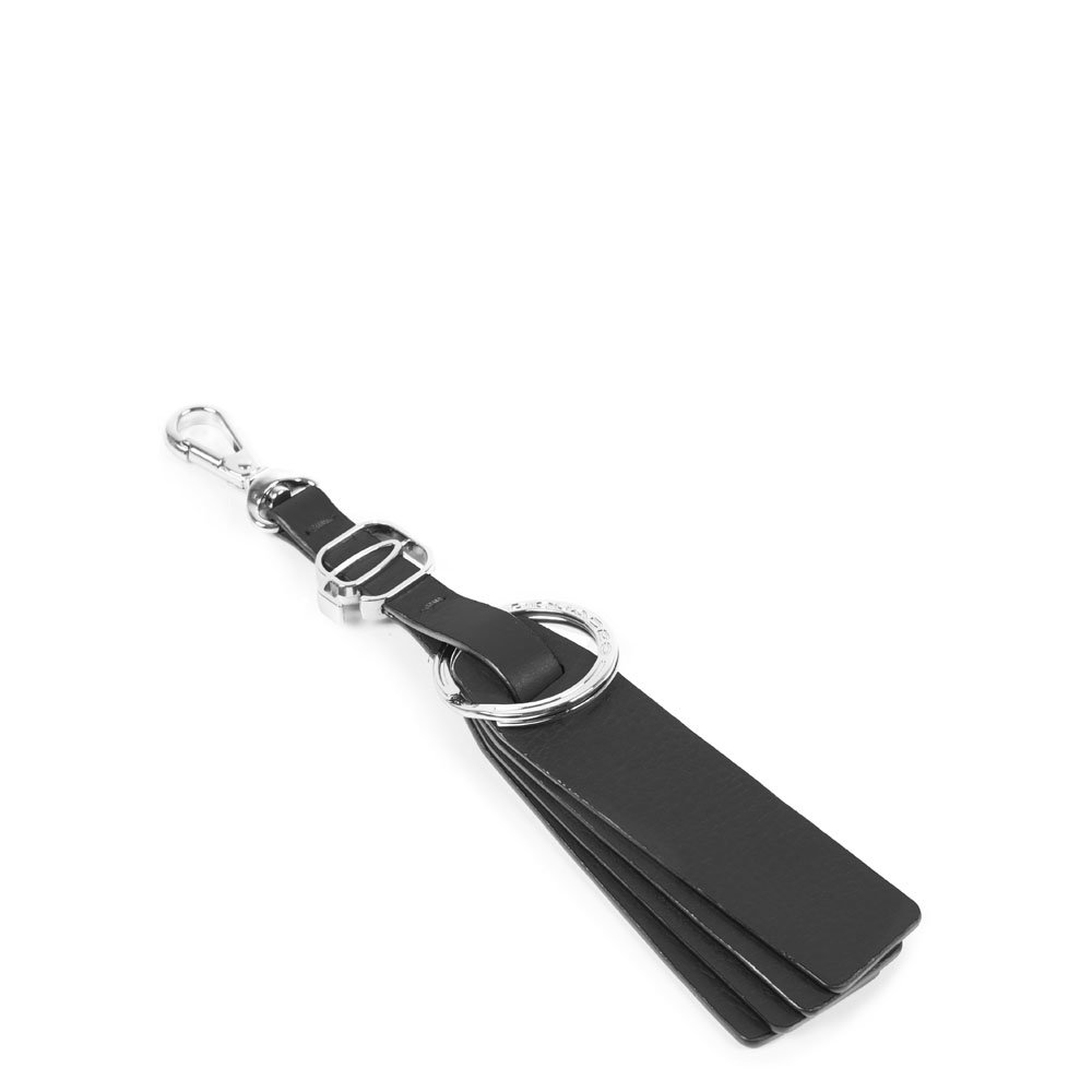 PIQUADRO Port-Clés Charm, Black, 1x18x2 cm (W x H x L), Keyring