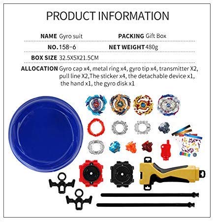 Hityblty Bay Battle Burst Avatar Attack Battle Set with Two String Launcher and Grip Starter Set