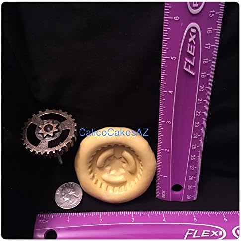 Large Steampunk Gear Fondant Mold Chocolate Candy Gumpaste Soap Resin Clay