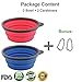 Roysili Collapsible, FDA Approved, BPA Free Silicone Travel Bowl for Dog Cat Food and Water, 40 oz., Large, Blue