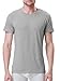 David Archy Men's 3 Pack Bamboo Rayon Undershirts Crew Neck Slim Fit Tees Short Sleeve T-Shirts(S,HeatherGray)