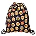 Giftoys Cute Emoji Gymsack Sport Bag for Men & Women Shool Backpack for Teens 18''X13.75' (Black)'