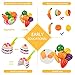 AstarX Kids Play Food Sets,50 Pcs Cutting Food Set for Market Educational Pretend Play,Cutting Fake Food, Party Favor Supplies for Kids Toddlers Toys