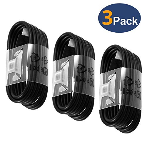 USB Type C Charger Cable Compatible Samsung Galaxy S10e S10 S9 S8 Plus Active Note 9 8 and More,Fast Charging Cord (3-Pack,4FT)