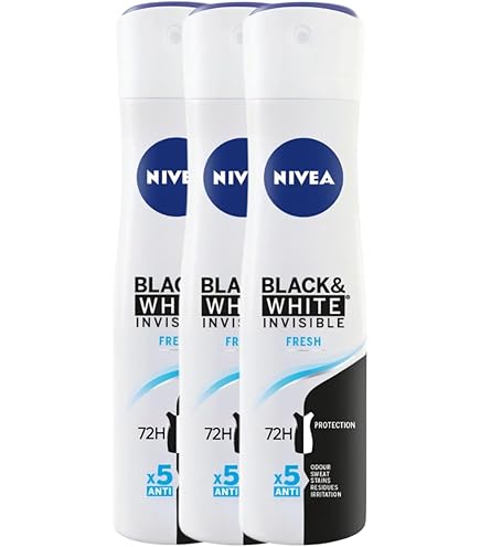 Amazon.com : NIVEA Black & White Invisible Fresh Deodorant Spray
