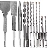 HighFree 11 Pieces SDS Plus Rotary Hammer Drill