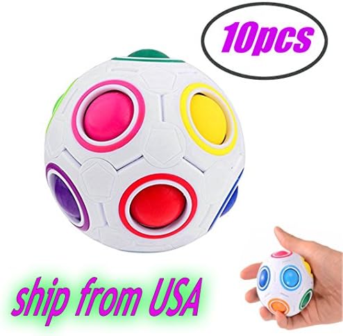 (10pack) Magic Rainbow Ball 3D Puzzle fun cube Education Fidget toy Stress Reliever