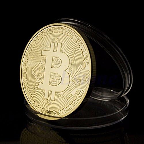 The Original Bitcoin Commemorative Round Collectors Coin - .999 Gold Plated Iron Physical Coin