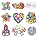 Manve Magnetic Tiles Building Blocks Toys, 40 Pcs Preschool Kids Educational Construction Toys Sets