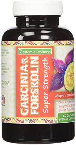 New!! Pure Garcinia Cambogia &amp; Forskolin Extract Blend #1 Formula for Weight Loss &amp; Appetite Suppression Highest Grade Best Premium Quality HCA Guaranted By California Products by California 90210