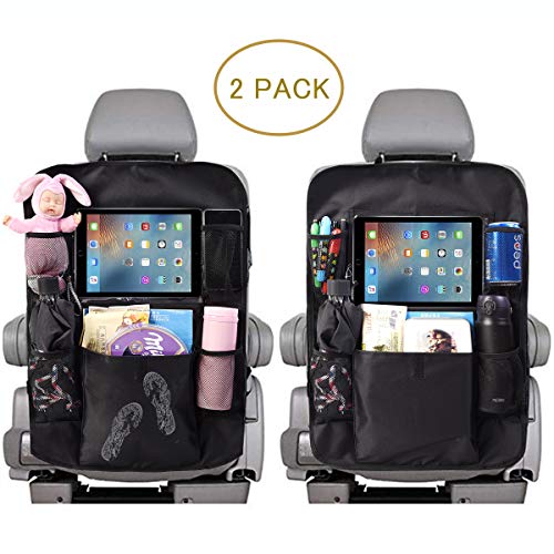 image for ComboCube Car Backseat Organizer For Kids Kick Mats 2 Pack,Car Seat Ba