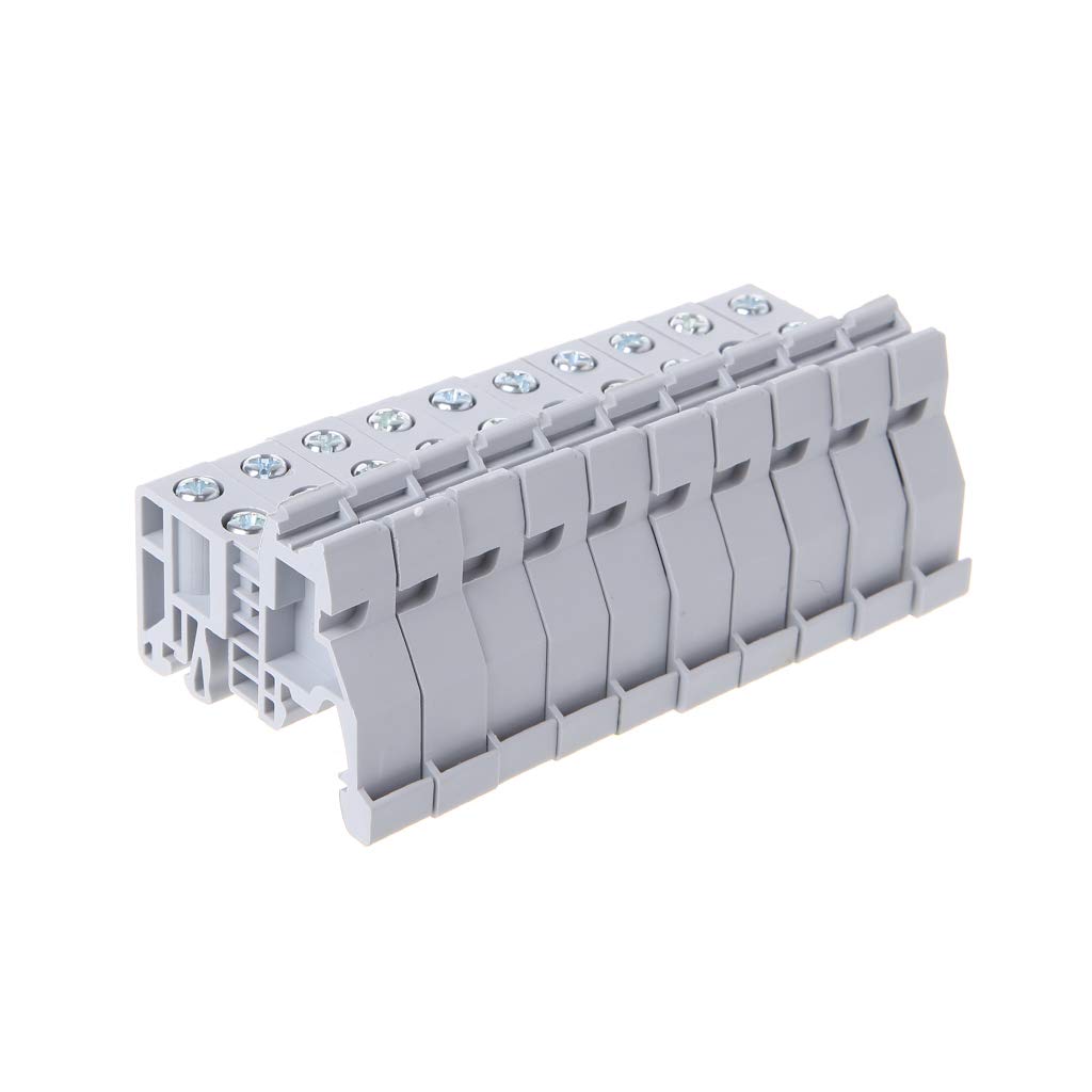 Buwei 10 Pcs EUK/EUK2 Din Rail Terminal Blocks End Stop Bracket Fire-Retardant Fixed Components And Parts