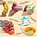 BUDI 20 Pcs Kawaii Squishies Slow Rising Jumbo/Medium/Mini Random Cake Bread Panda Bun with Phone Straps Kids Pretend Play Squishies Charms (Squishies 20Pc)