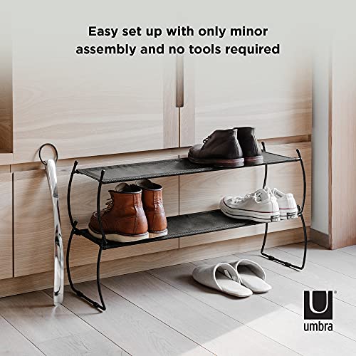 Umbra 318125040 Imelda Stackable Shoe Rack, Black Pricepulse