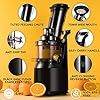 Powerful-Masticating-Juicer-for-Whole-Fruits-and-Vegetables-Fresh-Healthy-Juice-Sorbet-Ice-Cream-Wide-Mouth-75mm-Feeding-Chute-BPA-Free-240-Watt-Cold-Press-Black-Stainless-Steel-Fridja-f1900 FRIDJA Powerful Masticating Juicer for Whole Fruits and Vegetables, Fresh Healthy Juice, Sorbet, Ice Cream, Wide Mouth…