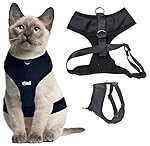 Dexil Luxury Cat Harness Padded and Water Resistant (Black S-M)