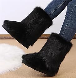 Valpeak Snow Boots for Women 2023 Furry Boots
