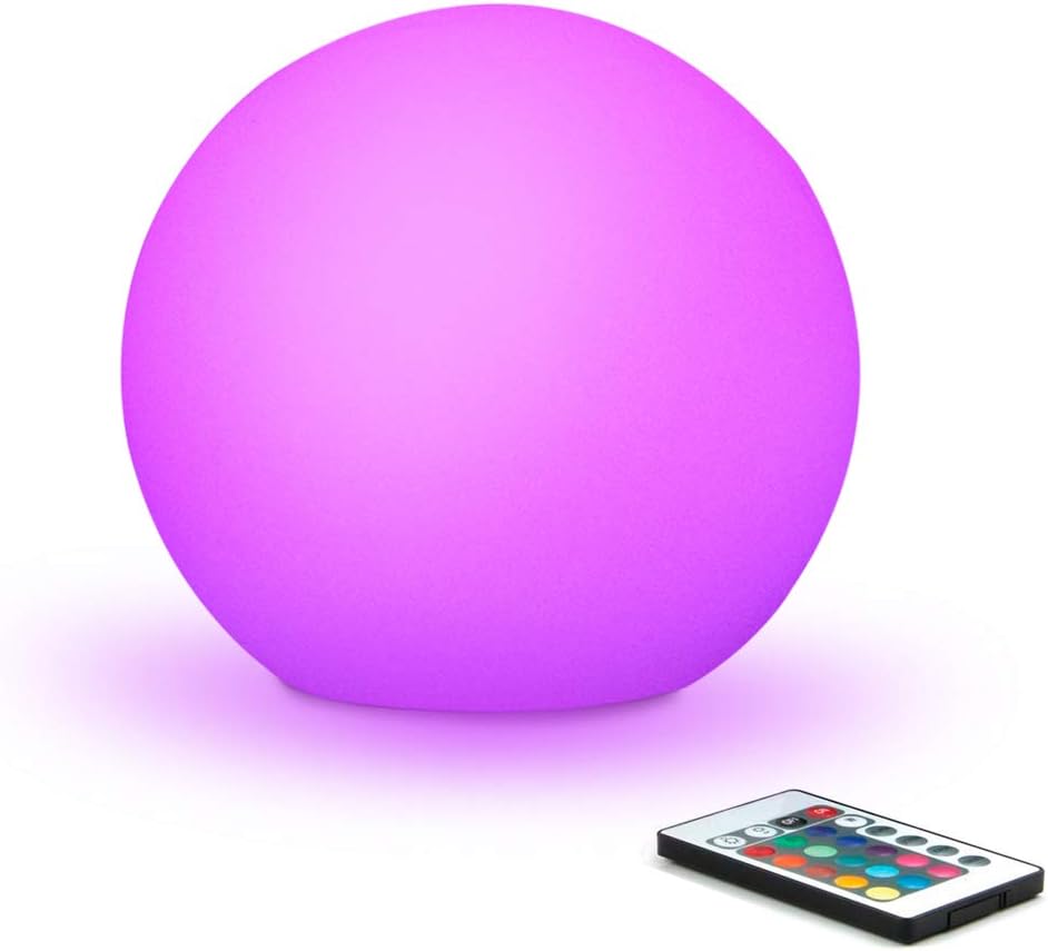 Mr.Go Rechargeable Magic Color LED Globe Light Lamp Orb with Remote