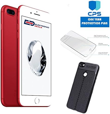 Apple iPhone 7 Plus GSM Unlocked (Certified Refurbished) w/ED Bundle - $99 Value (Bundle Includes: ED Premium Case + Screen Protector + 1 Year Extended CPS Limited Warranty) (Red, 256GB)