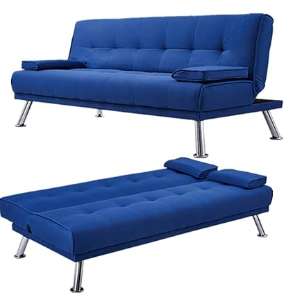 Paldin Linen Fabric Sofa Bed Recliner Modern 3 Seater Click Clack