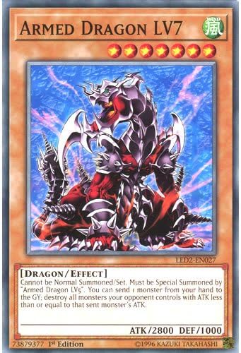YuGiOh LED2-EN027 1st Ed Armed Dragon LV7 Common Card Legendary Duelists Ancient Millennium Single Card