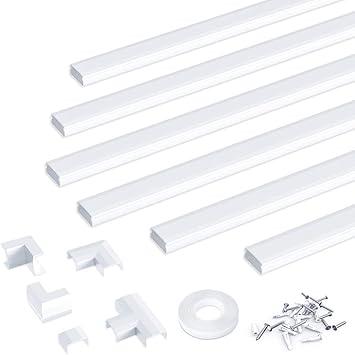 6x L400mm Kabelschacht Selbstklebend Kabelkanal Selbstklebend Weiss Pvc Kabelkanal Tv Kabelabdeckung Um Kabels Fur Computer Zu Hause Oder Im Buro Zu Verstecken B30mm H17mm Amazon De Baumarkt