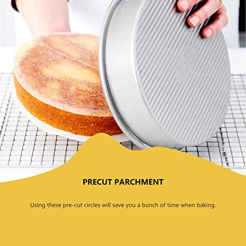 Aegwynn 9 Inch Baking Parchment Paper Rounds 300 Pcs,Easily removed