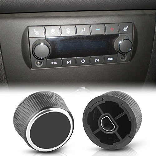 ROCCS 2x Rear Radio Control Knob Audio Buttons for 2007-2013 Chevrolet Chevy GMC Tahoe Silverado Acadia Sierra Denali Yukon GM 22912547