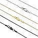 FIBO STEEL 0.9mm Stainless Steel Mens Womens Necklace Snake Chain 3 Pcs a Set, 14-36 inches