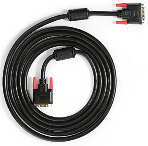 Infinnet DVI-D Dual Link Cable 10ft, Premium DVI-D Male to Male Computer Video Cord, DVI-D Dual Link 24+1 M-M Monitor Cable, 28AWG Shielded Wire With Gold Plated Connectors - 10 Feet Black