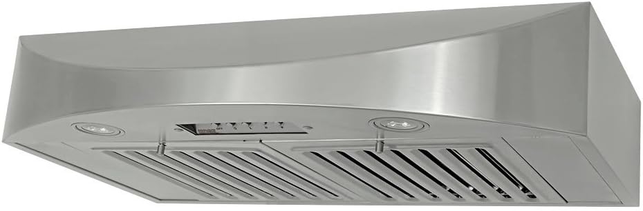 KOBE CHX3830SQB-2 Brillia 30-inch Under Cabinet Range Hood, 3-Speed, 650 CFM, LED Lights, Baffle Filters