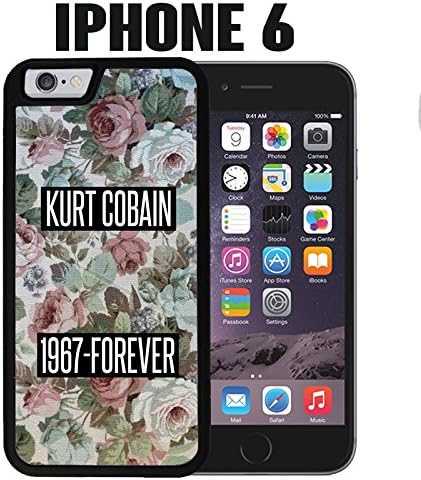 iPhone Case Nirvana Kurt 1967 Forever Floral for iPhone 6 Plastic Black (Ships from CA)