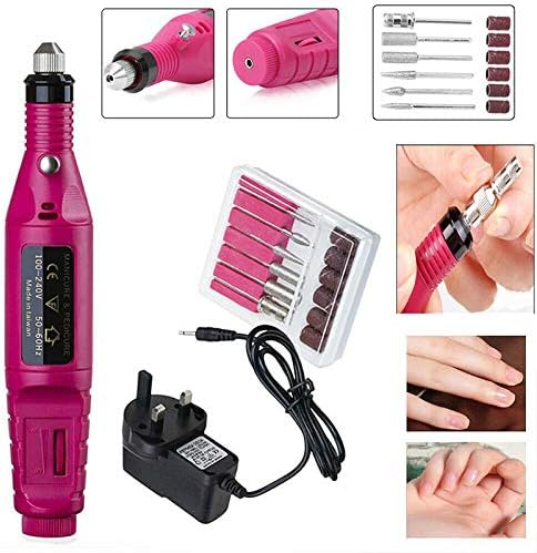 Nail File Drill Kit Electric Manicure Pedicure Acrylic Portable Salon Machine