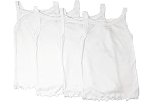 I&S Girl's 4 Pack Soft Cotton Cami Spaghetti Strap Tank Tops Undershirts