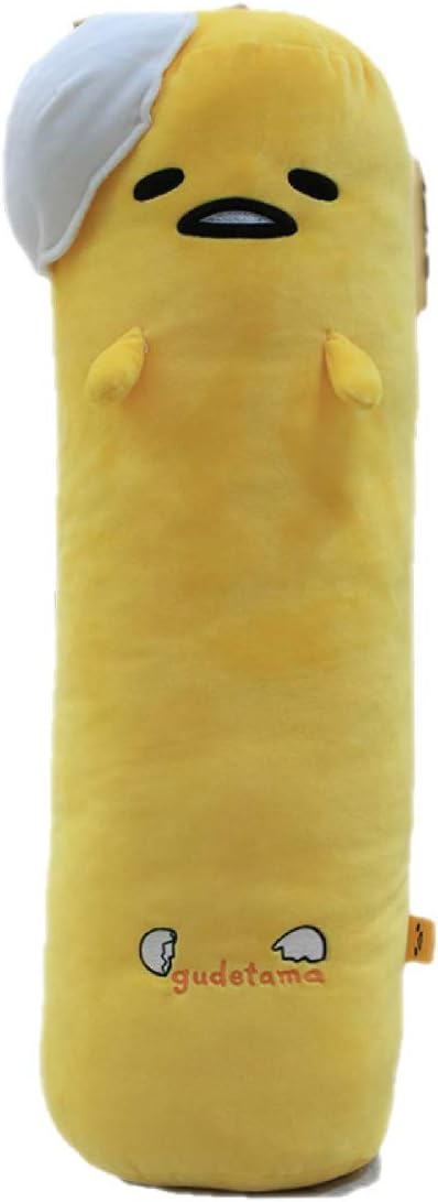 JINPU Big plush toy Big Size Soft Gudetama Lazy Egg Long Pillow Plush Toy Egg Yolk Brother Large Doll Stuffed Toy For Children Girl Birthday Gift 68cm