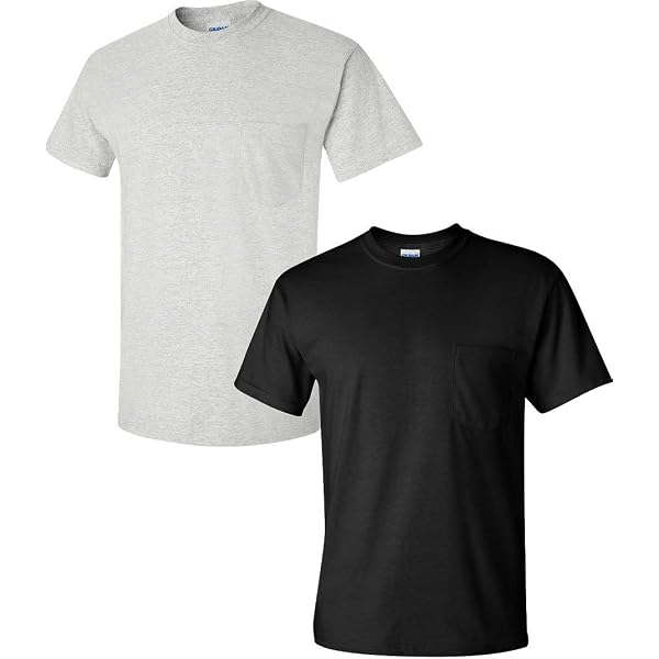 Gildan Men's Ultra Cotton T-Shirt 2-Pack - Small, Black/White/Sports Grey Assortment