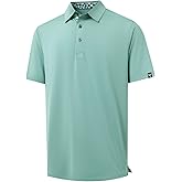 DTWOOO Men's Polo Shirts Short Sleeve Casual Solid Stylish Dry Fit Performance Designed Collared Golf Polo Shirts for Men