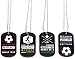 Inkstone Soccer Dogtag Necklaces | Motivational Winners Never Quit, Quitters Never Win | (12 Pack) | Encouraging Gift for Students, Teams, Players