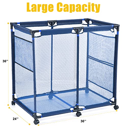 SEESNOW Pool Storage Bin, Pool and Ball Storage Organizer with Nylon