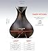 Villain Spa Ultrasonic Aroma Essential Oil Diffuser, 400 mL Wood Grain Cool Mist Humidifier with 7 Color Changing LED Lights, Mist Control, Auto Off,  8 -12 hr. Mist
