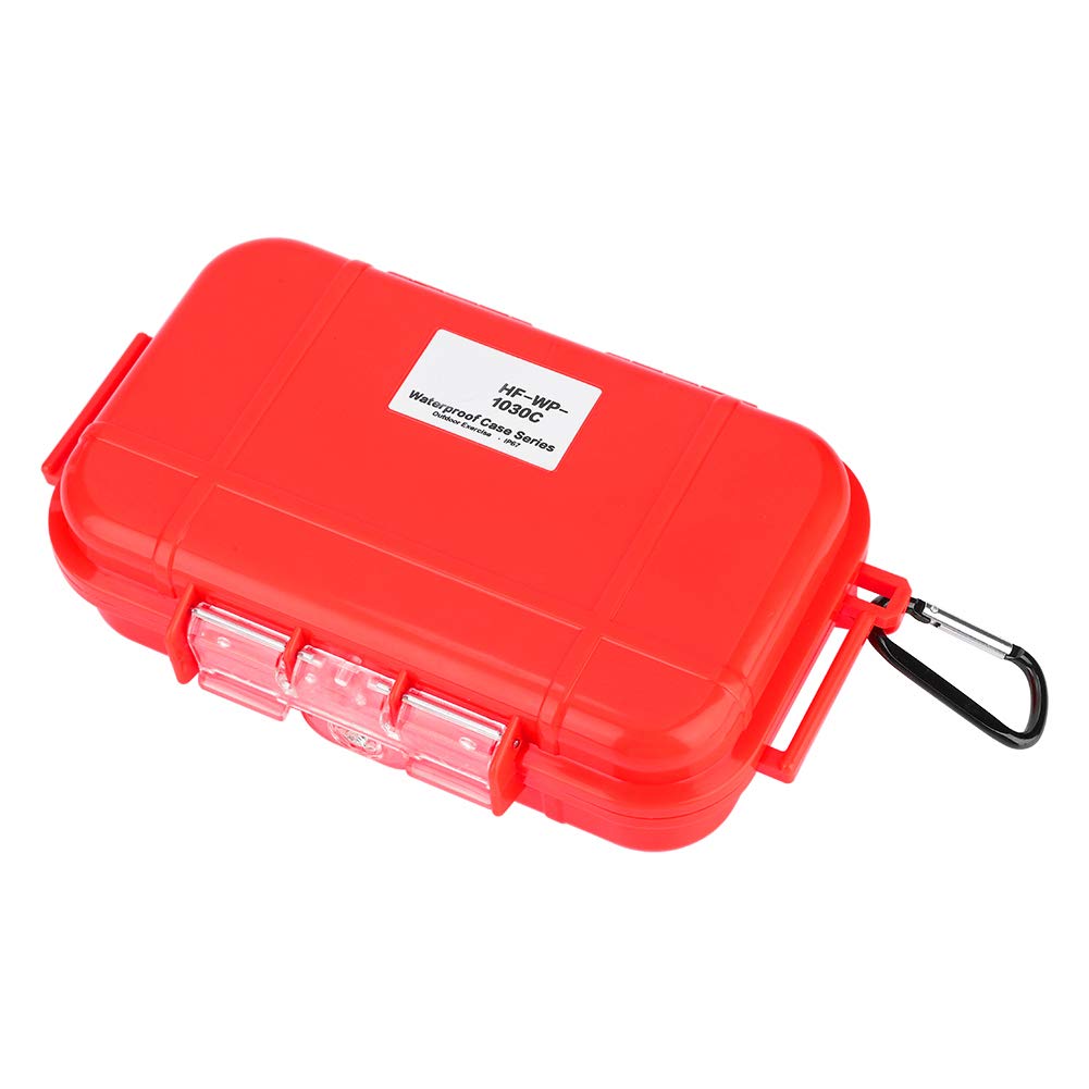 Hapivida Waterproof Storage Case, Durable Shockproof ABS Plastic Airtight Container with Adjustable Rubber Pad 19x12x5cm for Camping Hiking Outdoor Essentials