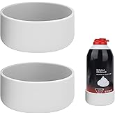 Linkidea 2 Pack Shave Gel Can Rust Holder, Silicone Shaving Foam Stand, Shaver Gel Foam Base Compatible with Barbasol, Gillette Shave Gel (Grey)