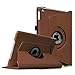 Fintie iPad Air 2 Case - 360 Degree Rotating Stand Case with Smart Cover Auto Sleep / Wake Feature for Apple iPad Air 2 (iPad 6) 2014 Model, Brown