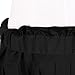 Women's Elastic Waist Plaid Pleated Skirt Tartan Skater School Uniform Mini Skirts (Small, Solid Balck)