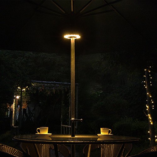 Patio Umbrella Lights Battery Operated, 3Ways Switch, ZHONGXIN Warm