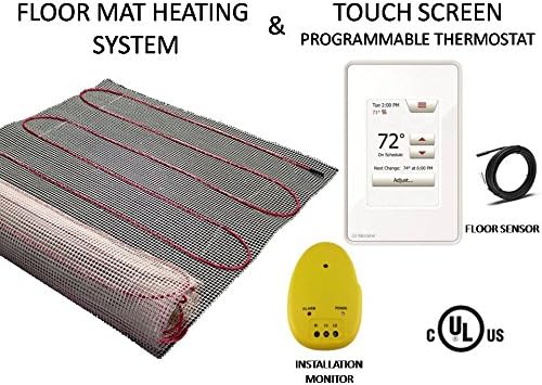 Heating MAT with Touch Screen Thermostat, Sizes up to 150 Square Feet