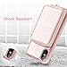 ZVE Wallet Case for iPhone Xs Max with Credit Card Holder Slot Leather Wallet Zipper Pocket Purse Handbag Wrist Strap Case for Apple iPhone Xs Max - 6.5 inch 2018 - Rose Gold