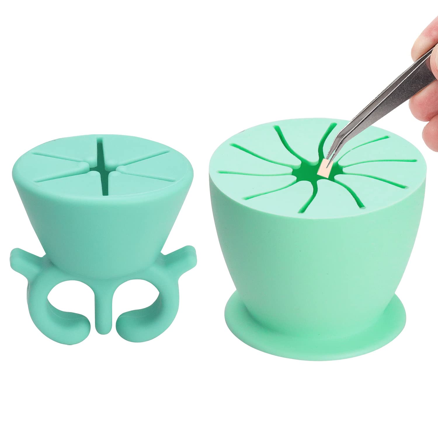 RNHDLY 2Pack Suctioned Vinyl Weeding Scrap Collector, Silicone Suction Cups for Vinyl Disposing, Vinyl Weeding Scrap Collector Ring, Vinyl Scrap Collector for Vinyls Weeder, Crafters