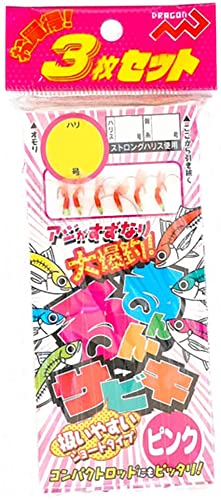 MARUSHINGYOGU(マルシン漁具) るんるんサビキ ピンク (サビキ釣り 3枚セット) 3号